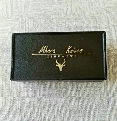 Mhara Custom Native Knife,Hippo Ivory Bolsters N690,4"NEW W/ slip & box & coa...black G10 scales 