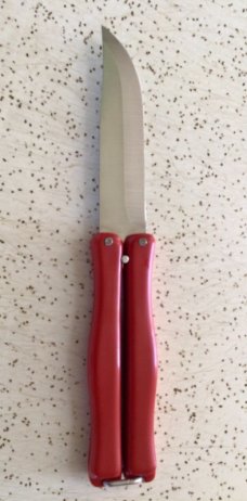 VINTAGE FISKARS FINLAND BUTTERFLY KNIFE/ SWEET PIECE