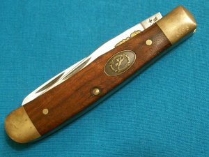 VINTAGE COPENHAGEN SKOAL NIRA PRO RODEO SCHRADE USA 0496 TRAPPER FOLDING POCKET KNIFE KNIVES