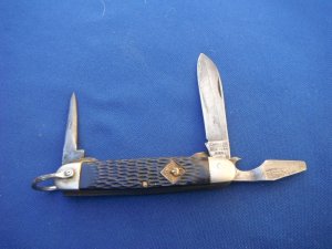  1970s Camillus Blue BSA Boy Scouts of America Cub Scout Folding Pocket Knife
