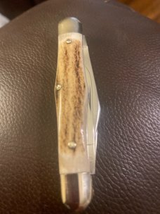 Kissing Crane Solingen Gernany 1981 2735XX Very Fat Stag Whittler With Three Blades & Sheild 