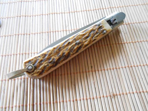 INOX Auto Knife-Bone Handles-Broken Spring