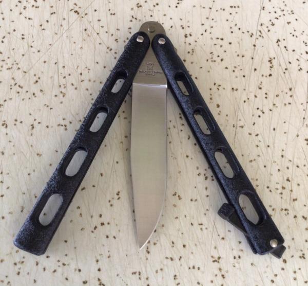 VINTAGE EDGE SWALLOWTAIL USA BUTTERFLY KNIFE/ “NEVER USED”/ BEAUTIFUL PIECE 