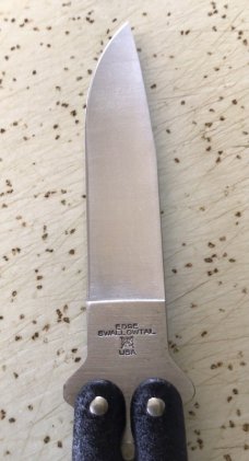 VINTAGE EDGE SWALLOWTAIL USA BUTTERFLY KNIFE/ “NEVER USED”/ BEAUTIFUL PIECE 