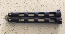 VINTAGE EDGE SWALLOWTAIL USA BUTTERFLY KNIFE/ “NEVER USED”/ BEAUTIFUL PIECE 
