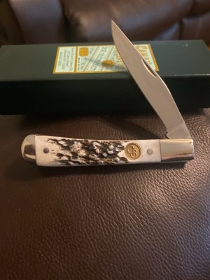 2007 Canal Street Half Moon Pie Trapper Samnar Stag Handles Limited Edition #19  Gold Sheild NIB