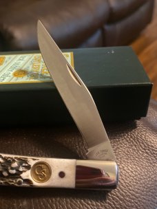 2007 Canal Street Half Moon Pie Trapper Samnar Stag Handles Limited Edition #19  Gold Sheild NIB