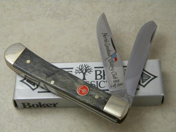 Boker Solingen Germany Bone 1983 North Carolina Cutlery Club Trapper Knife in Box Boker Solingen Germany Bone 1983 North Carolina Cutlery Club Trapper Knife in Box