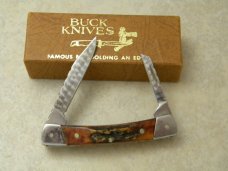 Buck 705 USA Custom Made by G. Thomas Gulick 12-25-1981 Amigo Stag Folding Knife in Box Buck 705 USA Custom Made by G. Thomas Gulick 12-25-1981 Amigo Stag Folding Knife in Box