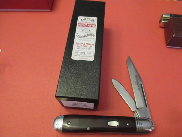 Schatt & Morgan Maroon Micarta 1 of 30 English Jack  Model # 29