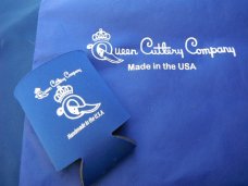 Queen Cutlery Company USA Collectors Knife Advertisement Gift Bag & koozie from Queen Factory Store. Queen Cutlery Company USA Collectors Knife Advertisement Gift Bag & koozie from Queen Factory Store.
