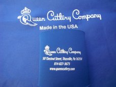 Queen Cutlery Company USA Collectors Knife Advertisement Gift Bag & koozie from Queen Factory Store. Queen Cutlery Company USA Collectors Knife Advertisement Gift Bag & koozie from Queen Factory Store.