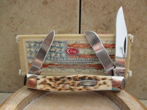 Case XX 63032 Amber Jigged Bone Stockman 