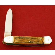HUBERTUS Solingen Geschmiedet Rostfrei Germany AUTOMATIC SWITCHBLADE Lever Lock Prime Stag Knife