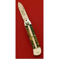 HUBERTUS Solingen Geschmiedet Rostfrei Germany AUTOMATIC SWITCHBLADE Lever Lock Prime Stag Knife