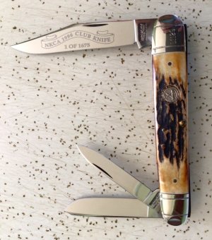 VINTAGE STAG WINCHESTER 350101 1996 NKCA  WHITTLER POCKET KNIFE/LTD EDIT 1 of 1675/“MINT 2 THE BONE”