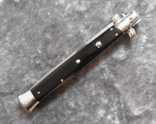 INOX 13" Italian Stiletto with Black Acrylic scales Mint NOS INOX 13" Italian Stiletto with Black Acrylic scales Mint NOS