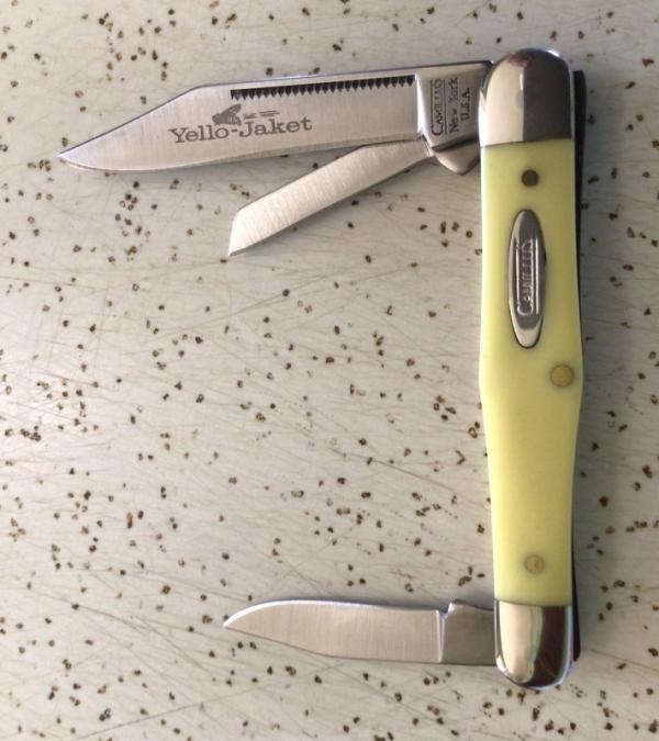 VINTAGE CAMILLUS NY USA #72 “YELLO-JAKET” WHITTLER POCKET KNIFE/NOS/“ 1st x OUT OF THE BOX “ VINTAGE CAMILLUS NY USA #72 “YELLO-JAKET” WHITTLER POCKET KNIFE/NOS/“ 1st x OUT OF THE BOX “