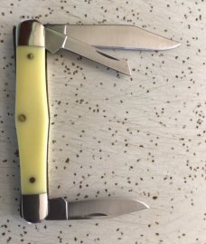 VINTAGE CAMILLUS NY USA #72 “YELLO-JAKET” WHITTLER POCKET KNIFE/NOS/“ 1st x OUT OF THE BOX “ VINTAGE CAMILLUS NY USA #72 “YELLO-JAKET” WHITTLER POCKET KNIFE/NOS/“ 1st x OUT OF THE BOX “