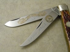 Sargent USA (Queen City) Jigged Brown Bone Trapper 1992 NKCA 1992 Club Knife