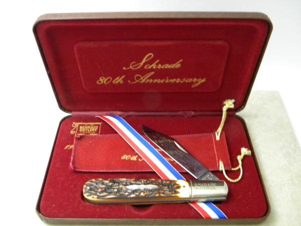 Schrade + NY USA 280 Staglon 80th Anniversary 1904-1984 Daddy Barlow Knife in Box