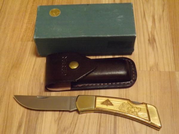 Vintage Gerber Gold Plated Large Lockback, 97223 Vintage Gerber Gold Plated Large Lockback, 97223