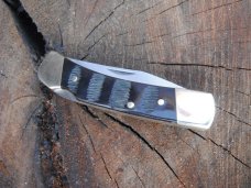 Uncle Henry / Scharde Lock-back Pocket Knife with Ram's Horn Scales. Uncle Henry / Scharde Lock-back Pocket Knife with Ram's Horn Scales.