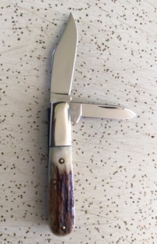 VINTAGE STAG KA-BAR OLEAN NY “DOGS HEAD” “ KA-BAR-LO” POCKET KNIFE/ “PC GLOWS “ VINTAGE STAG KA-BAR OLEAN NY “DOGS HEAD” “ KA-BAR-LO” POCKET KNIFE/ “PC GLOWS “