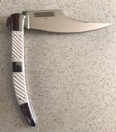 VINTAGE JOE KIOUS USA CUSTOM MADE LARGE NAVAJA STYLE FOLDING HUNTING KNIFE/ “ BIG and BEAUTIFUL “ VINTAGE JOE KIOUS USA CUSTOM MADE LARGE NAVAJA STYLE FOLDING HUNTING KNIFE/ “ BIG and BEAUTIFUL “