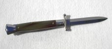 NEW OLD STOCK 1980's ITALIAN STILETTO 9" GENUINE BRAZILIAN HORN SWING GUARD LOCK BACK 