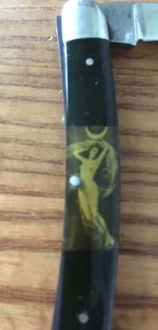 2 Congress Whittlers N.C.Co. Novelty Cutlery Co Canton, Ohio Vintage Pin Up Art