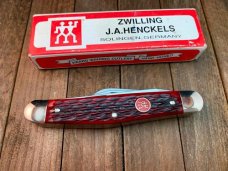 Henckels 4 Blade Stockman Red Rope Jigged Bone Henckels 4 Blade Stockman Red Rope Jigged Bone