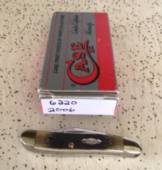 CASE XX BONE 6220 2006 PEANUT POCKET KNIFE / SWEET PIECE CASE XX BONE 6220 2006 PEANUT POCKET KNIFE / SWEET PIECE