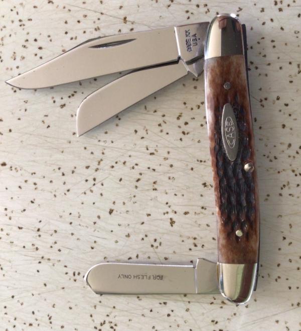 VINTAGE BONE CASE XX 1979 6347HP MEDIUM STOCKMAN POCKET KNIFE/ SWEET  PC 