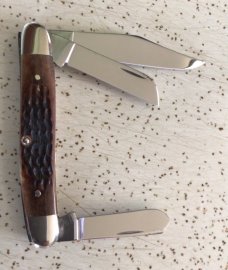 VINTAGE BONE CASE XX 1979 6347HP MEDIUM STOCKMAN POCKET KNIFE/ SWEET  PC 