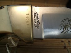 SCHRADE USA UNCLE HENRY 144 GUIDE'S CHOICE UNUSED CARBON STEEL FIXED BLADE HUNTING KNIFE & SHEATH SCHRADE USA UNCLE HENRY 144 GUIDE'S CHOICE UNUSED CARBON STEEL FIXED BLADE HUNTING KNIFE & SHEATH