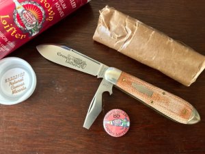 Great Eastern Cutlery Tidioute #852221CL Crown Lifter, Natural Canvas Micarta Handle, New (GEC 85) 