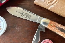 Great Eastern Cutlery Tidioute #852221CL Crown Lifter, Natural Canvas Micarta Handle, New (GEC 85) Great Eastern Cutlery Tidioute #852221CL Crown Lifter, Natural Canvas Micarta Handle, New (GEC 85)