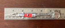 Miniature Switchblade Keychain Roach Clip, Cactus Bolsters, Red Wrap Handle, Possible Hong Kong Miniature Switchblade Keychain Roach Clip, Cactus Bolsters, Red Wrap Handle, Possible Hong Kong
