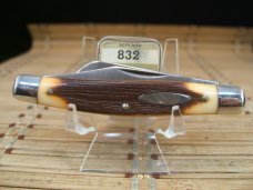 SCHRADE U.S.A. 832 STOCKMAN TRIPLE BLADE HIGH CARBON STEEL POCKET KNIFE IN ORIGINAL TUBE WITH PAPERS SCHRADE U.S.A. 832 STOCKMAN TRIPLE BLADE HIGH CARBON STEEL POCKET KNIFE IN ORIGINAL TUBE WITH PAPERS