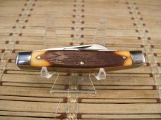 SCHRADE U.S.A. 832 STOCKMAN TRIPLE BLADE HIGH CARBON STEEL POCKET KNIFE IN ORIGINAL TUBE WITH PAPERS SCHRADE U.S.A. 832 STOCKMAN TRIPLE BLADE HIGH CARBON STEEL POCKET KNIFE IN ORIGINAL TUBE WITH PAPERS