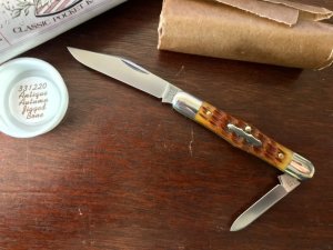 Great Eastern Cutlery Tidioute #331220 Conductor, Antique Autumn Jig Bone Handle, New (GEC 33) 