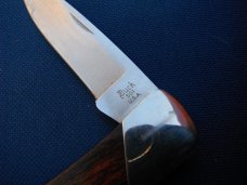 BUCK USA PRINCE MODEL 503 WOOD HANDLES LOCKBACK FOLDING POCKET KNIFE with BUCK SHEATH MADE IN U.S.A.