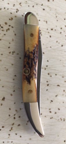 VINTAGE STAG CASE XX 1999 510096 D SMALL TEXAS TOOTHPICK POCKET KNIFE/NOS/ “DAMASCUS BLADE”/ “SWEET” VINTAGE STAG CASE XX 1999 510096 D SMALL TEXAS TOOTHPICK POCKET KNIFE/NOS/ “DAMASCUS BLADE”/ “SWEET”