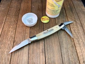 Great Eastern Cutlery Tidioute Pocket Carver 62 Smooth White Bone BD68