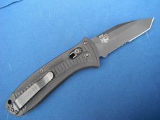Discontinued Benchmade 5300SBK AUTO Presidio Tanto 3.44" Black Combo Blade, Aluminum Handles Box + Discontinued Benchmade 5300SBK AUTO Presidio Tanto 3.44" Black Combo Blade, Aluminum Handles Box +