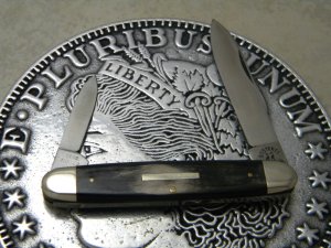 Vintage Gebr. Muller Kissing Crane Robt Klaas Solingen Germany Horn Pen Knife