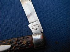 Vintage Sabre Japan 620 SLIMLINE TRAPPER Folding Pocket Knife 4" Red Bone Vintage Sabre Japan 620 SLIMLINE TRAPPER Folding Pocket Knife 4" Red Bone