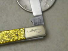 Fight'n Rooster Germany Gold Flake Mini Jack Knife