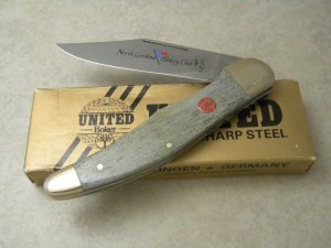 United Boker Germany Bone NCCC 1 of 200  Folding Hunter Knife in Box 1987